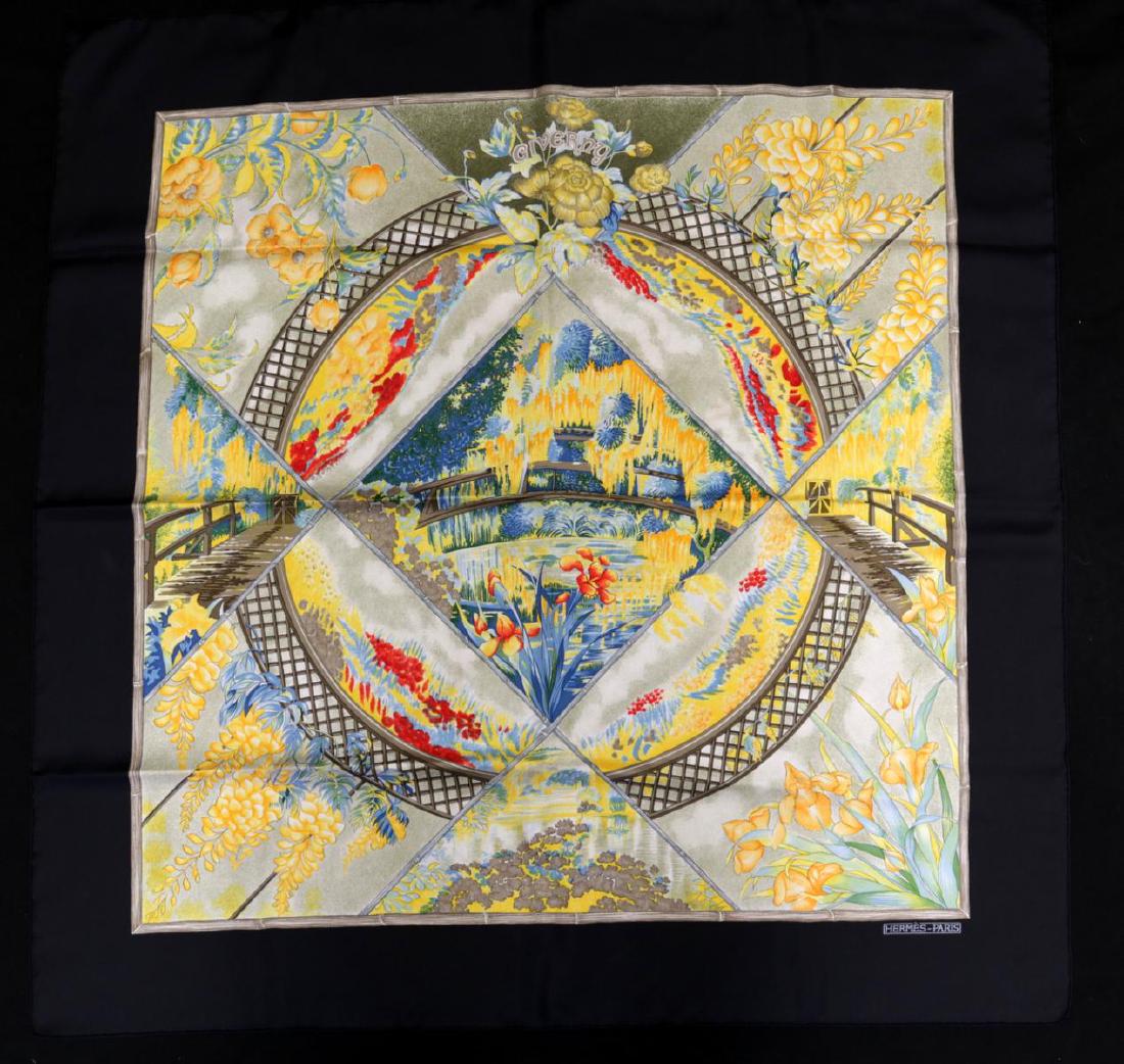 Hermes "Giverny" 100% Silk Scarf (1 of 9)