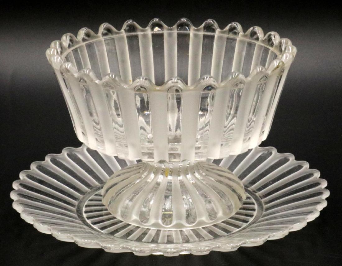 Vintage Baccarat Crystal Footed Bowl & Underplates (1 of 4)