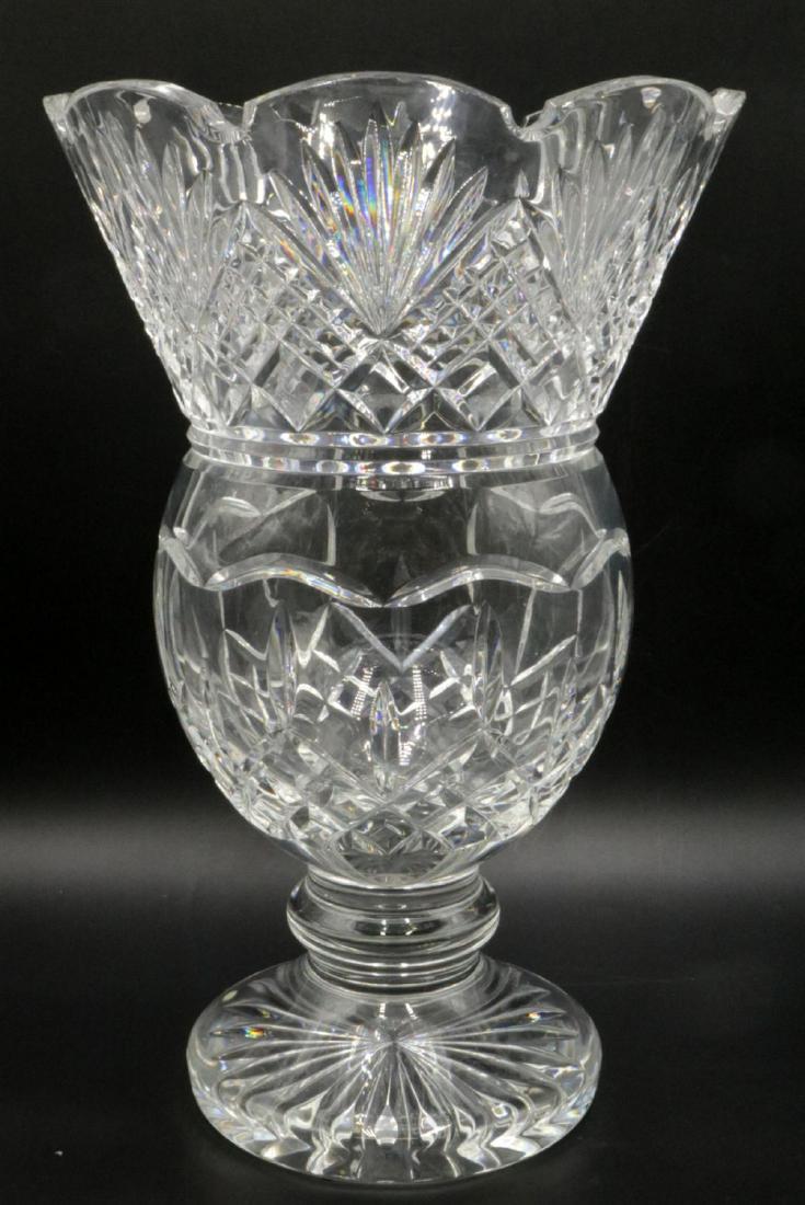 Large Waterford Crystal Footed Vase