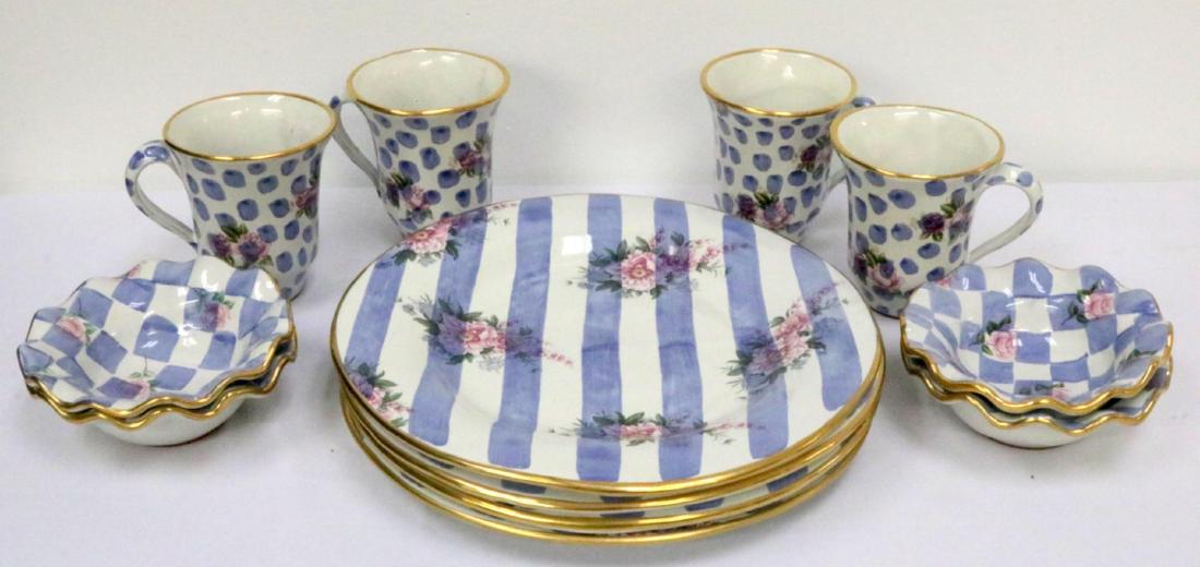 12 Pc. Mackenzie Childs "Victoria & Richard" Terracotta (1 of 5)