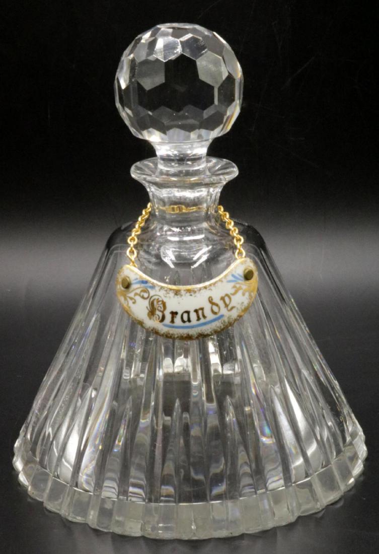 Beautiful Crystal Decanter w/ Porcelain Tag (1 of 3)