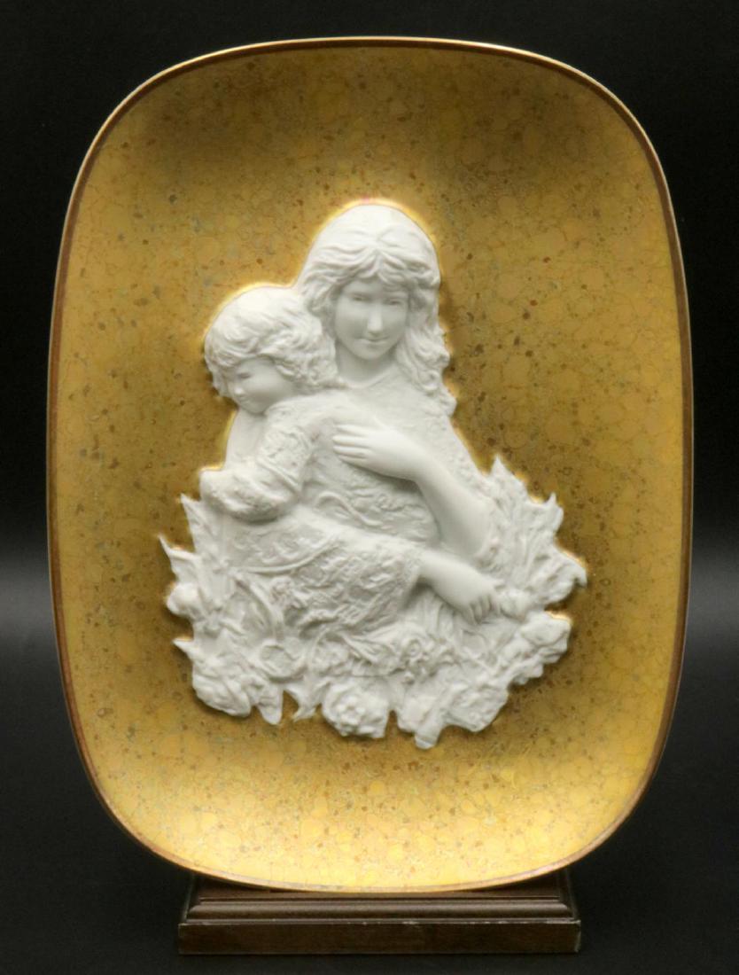 Edna Hibel "Genevieve and Child" Porcelain Plate (1 of 4)
