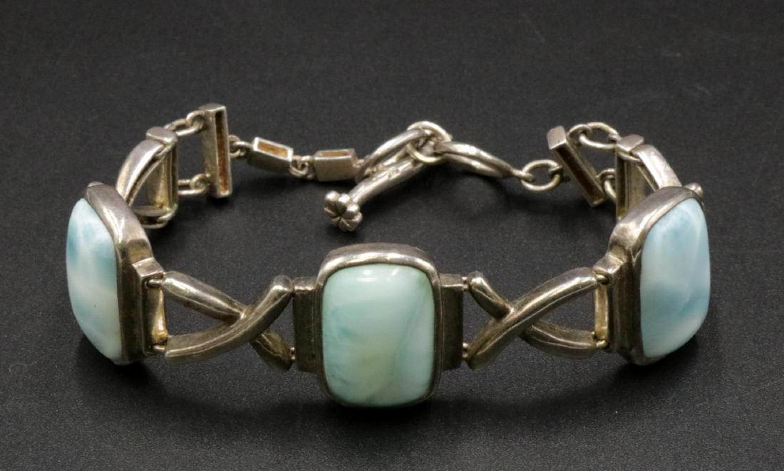 Sterling & Larimar Bracelet (1 of 2)