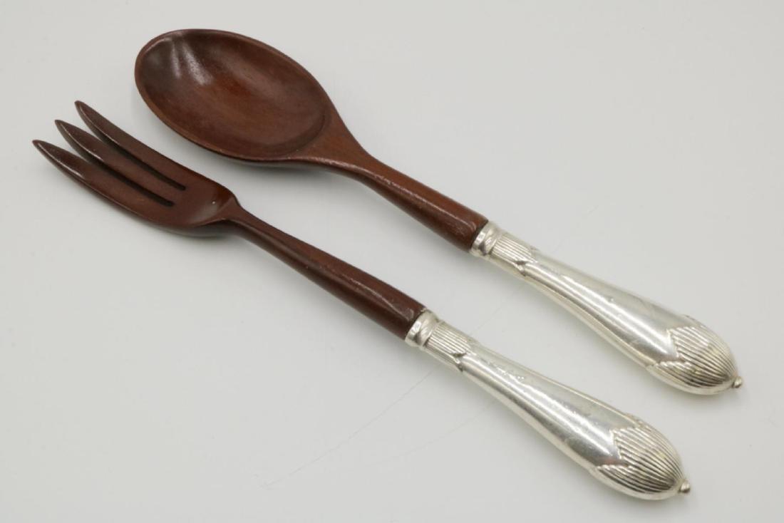 Sterling & Wooden Salad Set (1 of 2)