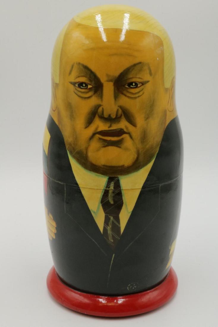 Huge 9" Russian Hand Painted Nesting Dolls (1 of 3)