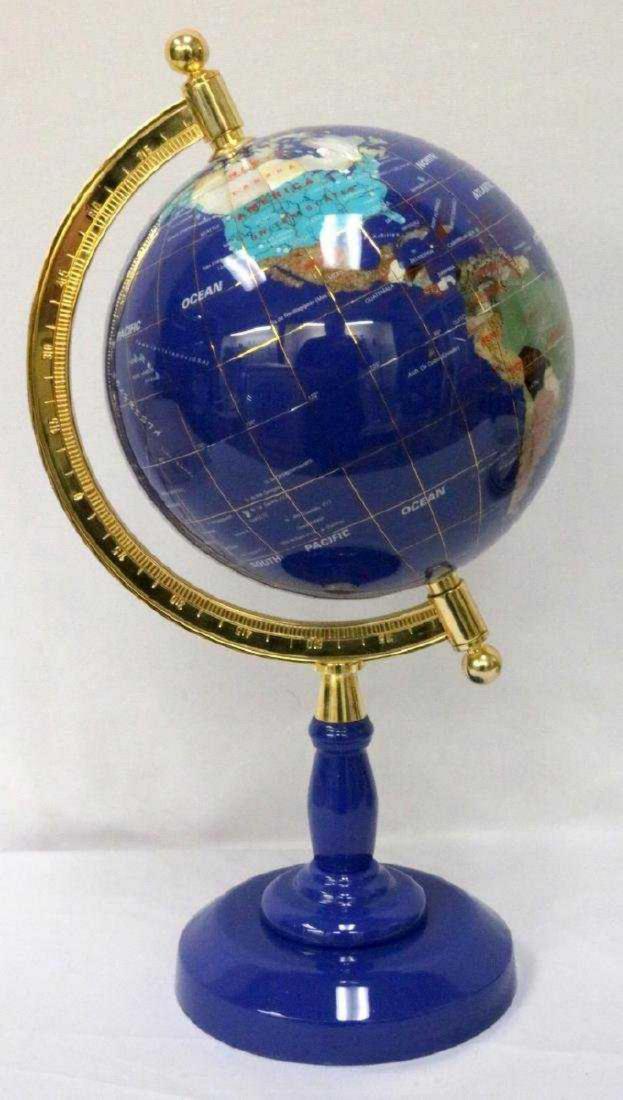 Italian Semi-Precious Stone World Globe (1 of 4)