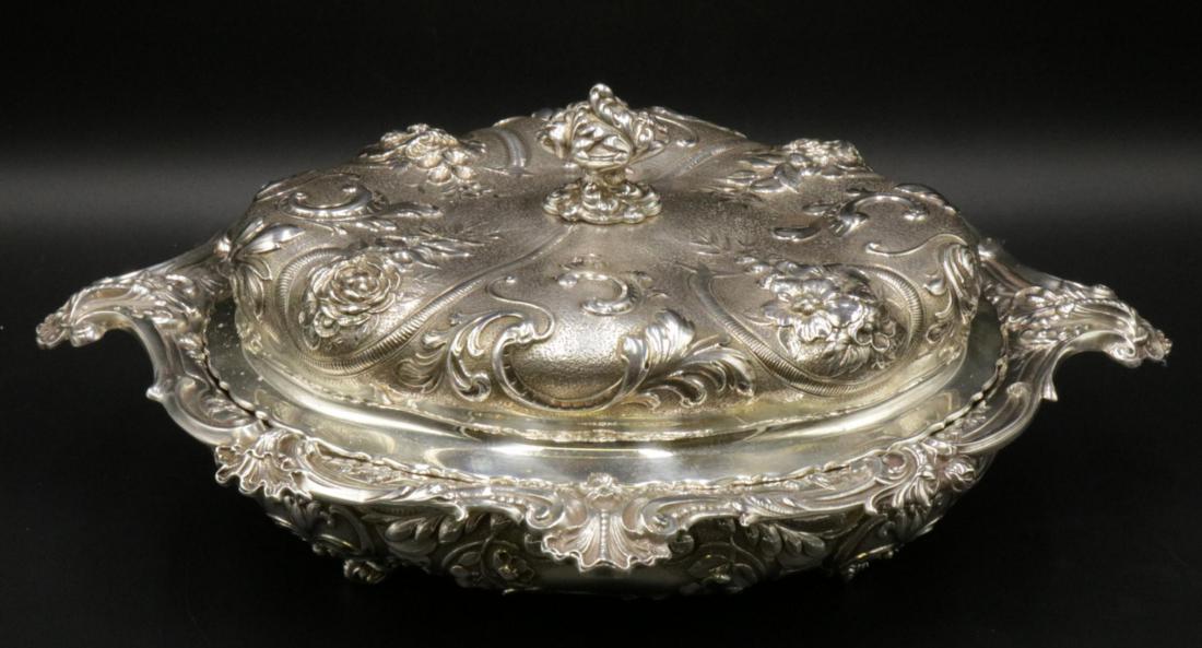 Antique Gorham Sterling Silver Covered Serving Dish