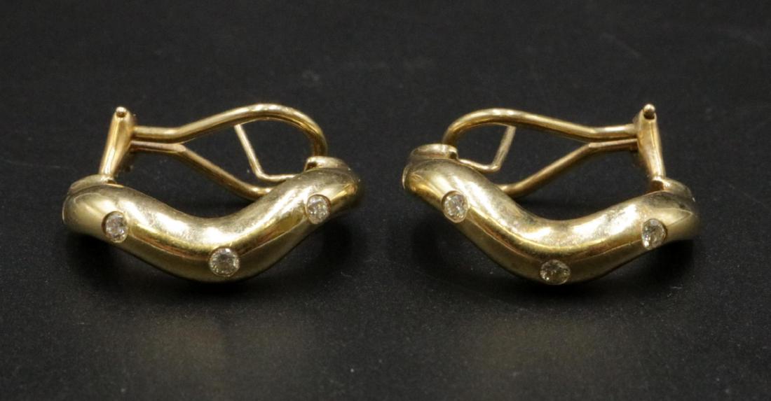 14Kt Diamond Hoop Earrings (1 of 2)