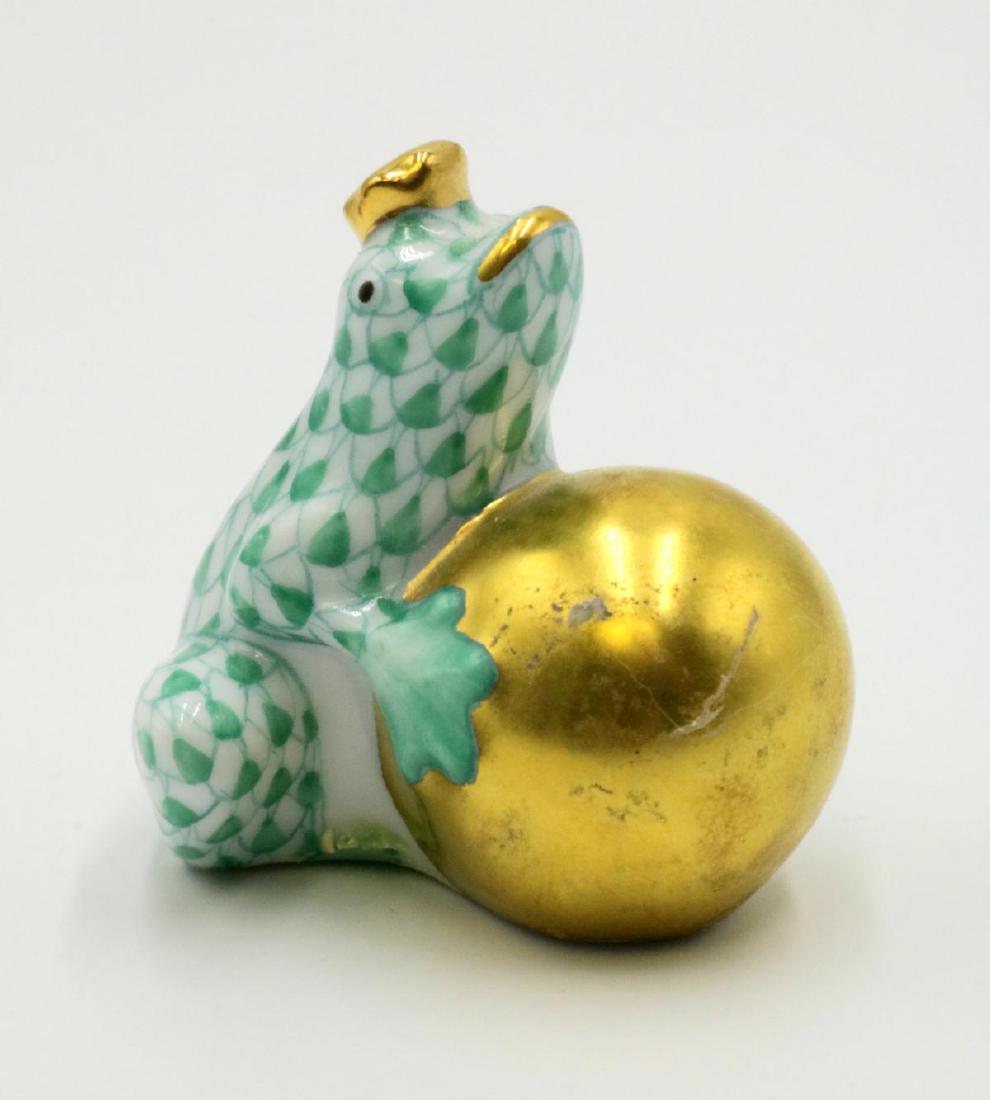Herend Hand Painted Porcelain Frog Prince (1 of 3)