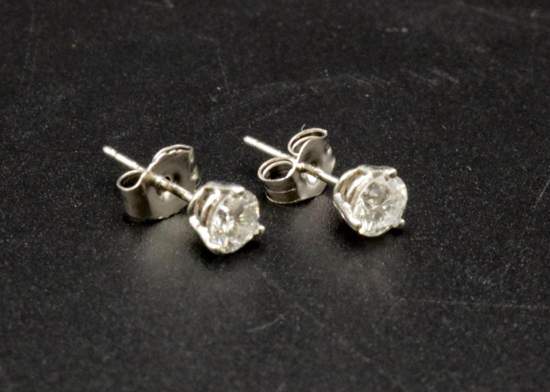 Platinum & Diamond Stud Earrings (1 of 2)
