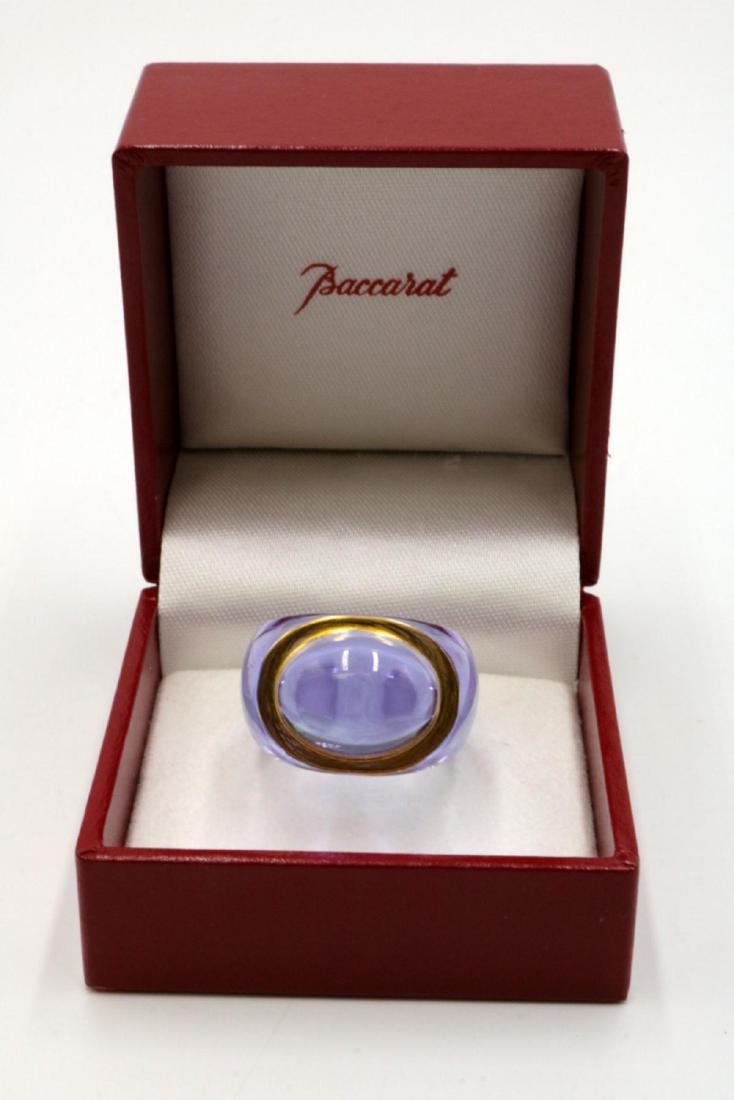 Baccarat Light Blue Crystal Ring (1 of 4)