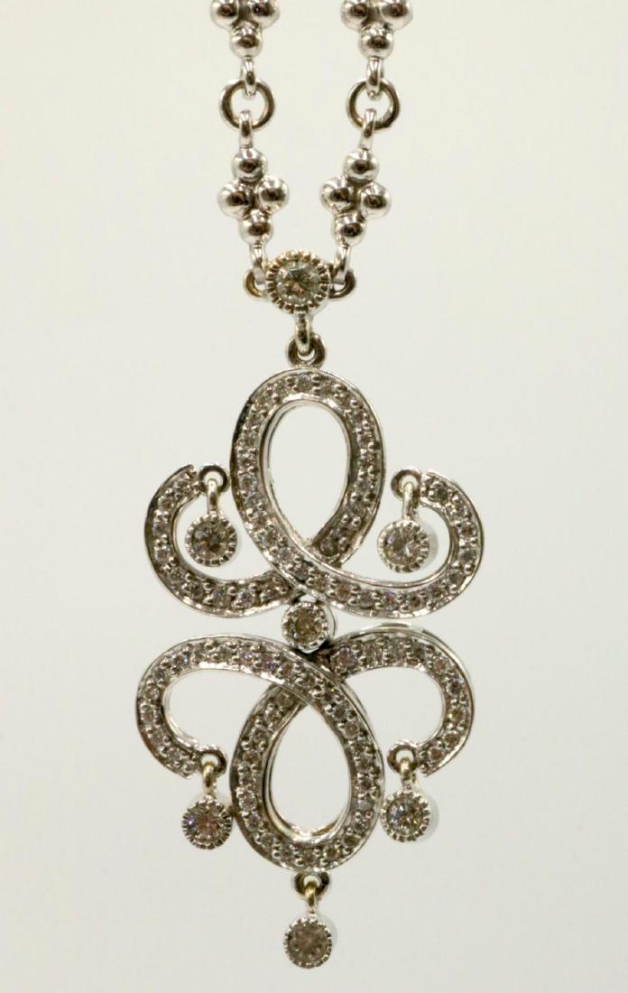18Kt & Diamond Pendant w/ Necklace (1 of 4)