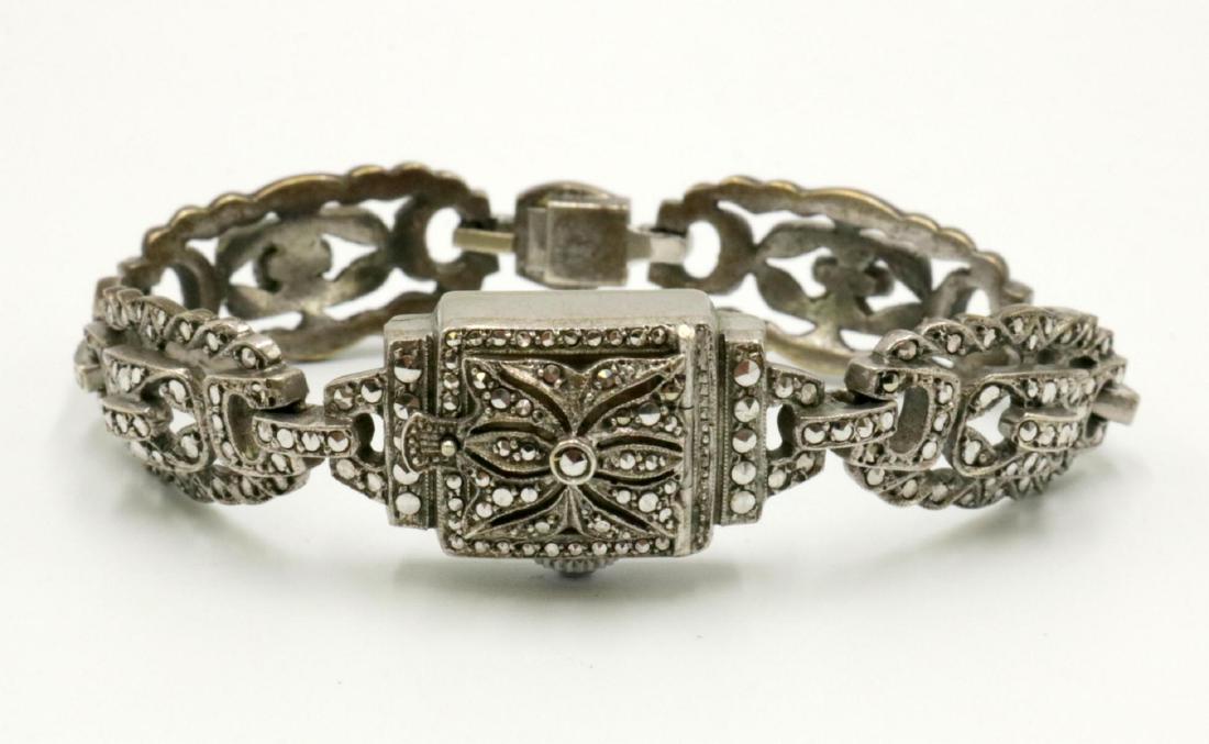 Art Deco Bucherer & Marcasite: Art Deco Bucherer & Marcasite. Measures - 6" long.