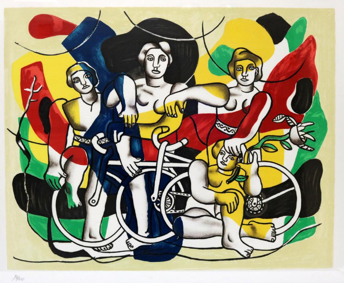 Fernand Leger (French 1881-1955) Numbered Lithograph: Fernand Leger (French 1881-1955) Numbered Lithograph. Numbered 94/250. Measures - 25 1/4" wide x 19 3/4" high, total with frame - 31 1/4" wide x 25 1/4" high.