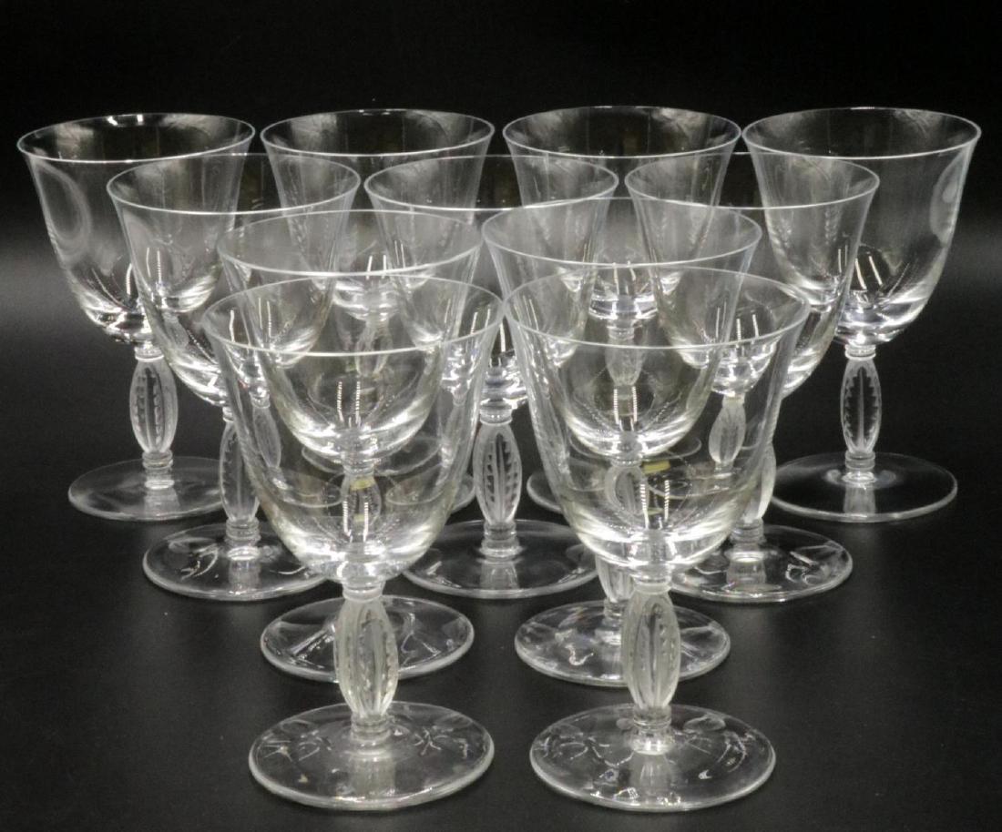 11 Pc. Lalique "Fontainebleau" Crystal Wine Glasses