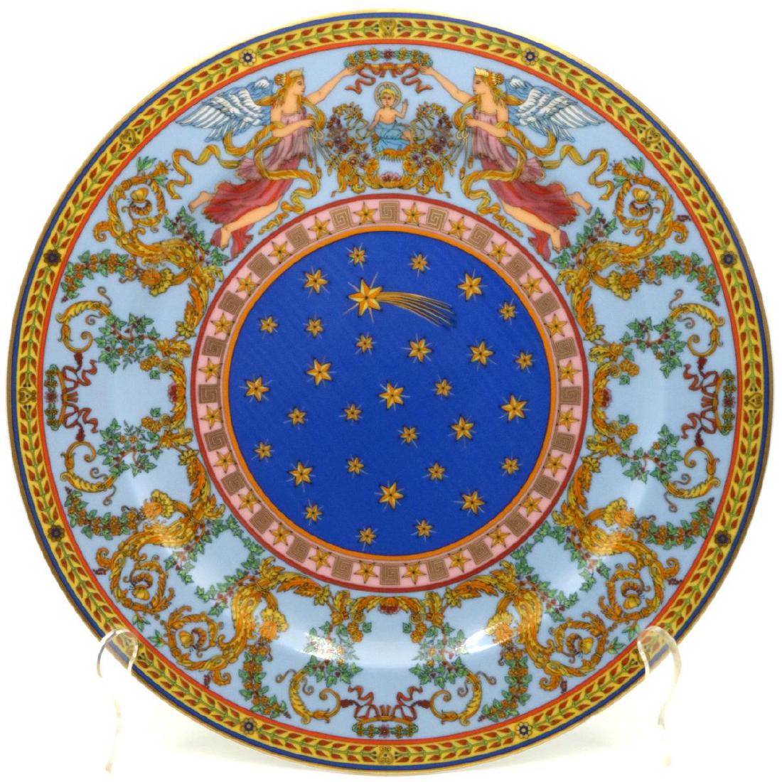 Rosenthal Versace "Nativite" Porcelain Charger: Rosenthal Versace "Nativite" 1997 Porcelain Charger. Measures - 12 1/4" diameter.