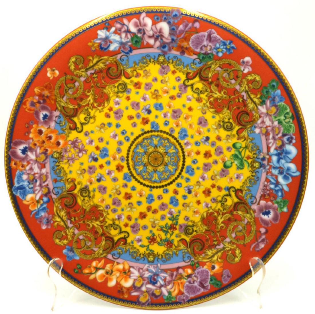 Rosenthal Versace "Primavera" Porcelain Charger: Rosenthal Versace "Primavera" Porcelain Charger. Measures - 13" diameter.