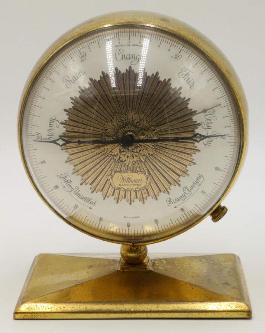 Vintage Wittnauer Brass Weather Station: Vintage Wittnauer Brass Weather Station. Measures - 5 3/4" high x 4 1/2" wide.