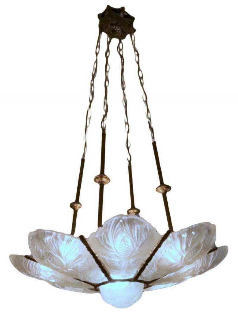 French Art Deco Chandelier by Sabino French Art Deco Chandelier by Sabino