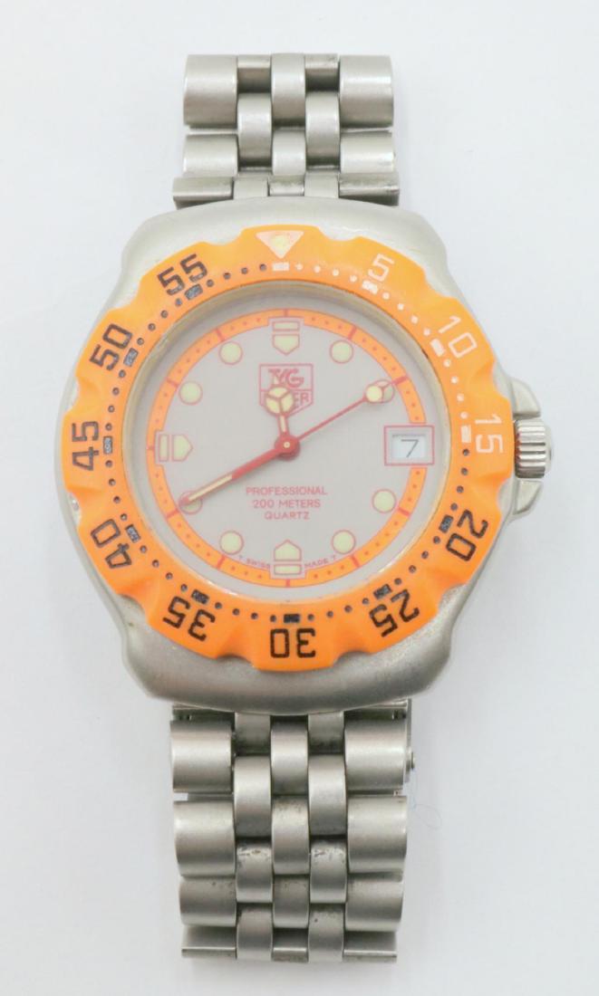 Tag Heuer Formula Professional 200m Watch: Tag Heuer Formula Professional 200m Unisex Stainless Steel Watch, with orange tone. #373.513