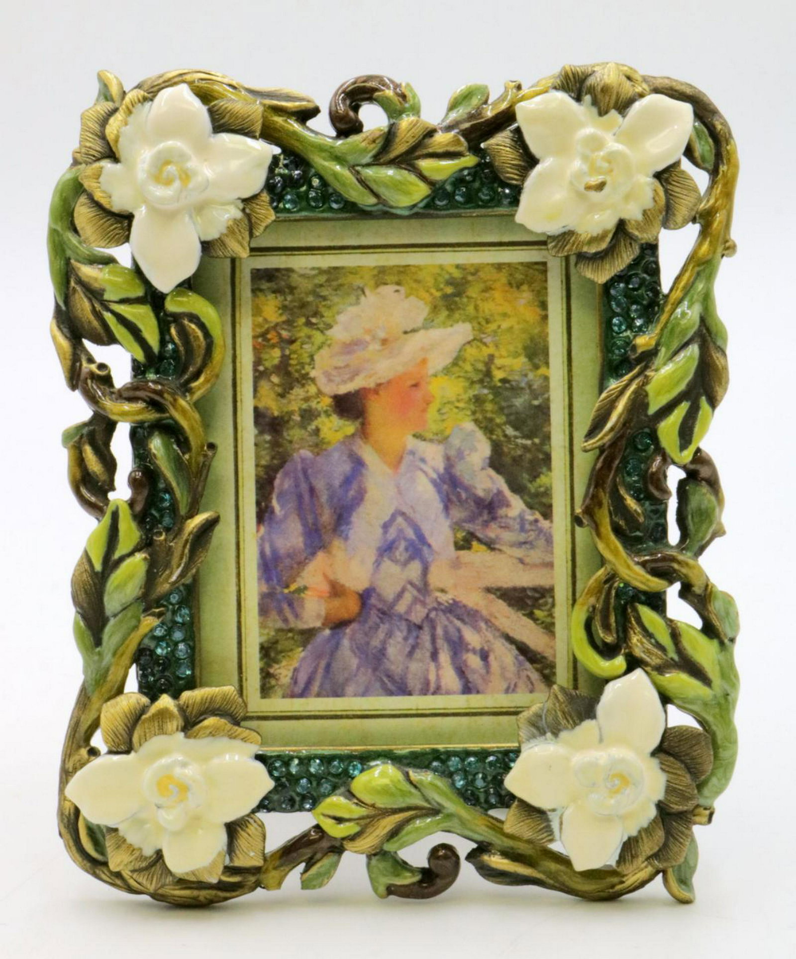 Jay Strongwater Picture Frame: Jay Strongwater Picture Frame. Measures - 3 3/4" wide x 4 1/4" high.
