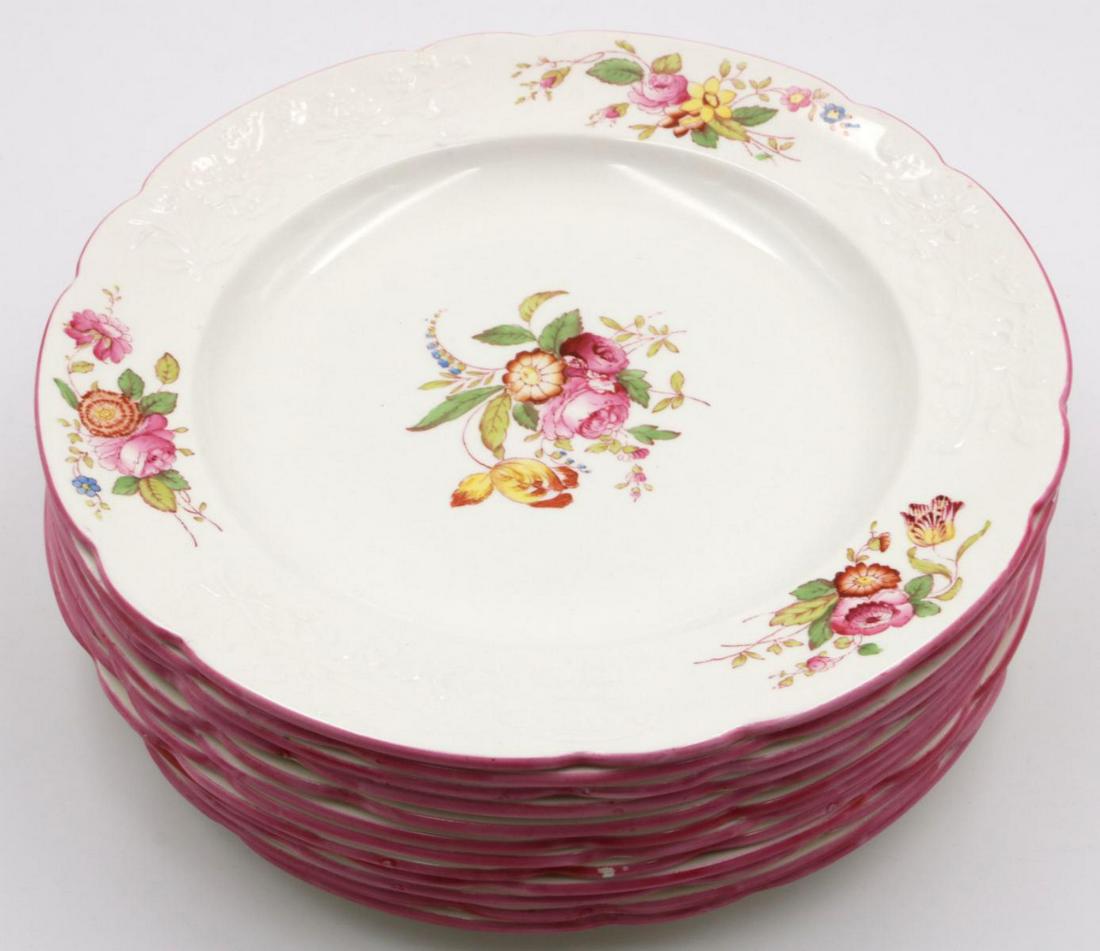 12 Spode Copeland England Plates: 12 Pc. Spode Copeland England Plates. Measures - 9 1/8" diameter.