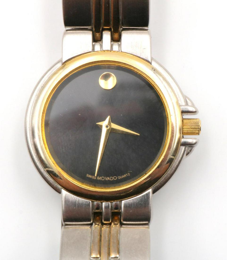 Movado "Museum" Two-Tone Watch: Movado "Museum" Two-Tone Watch. Stainless steel and gold plated. 34.5MM. #81.65.885.