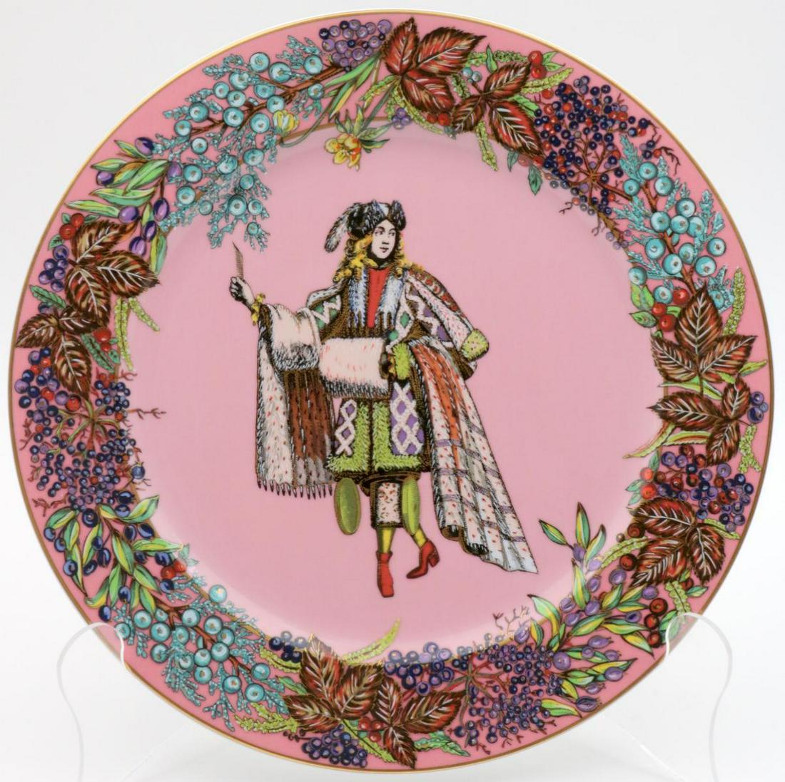 Rosenthal Versace "Winter" Porcelain Charger: Rosenthal Versace "Winter" Porcelain Charger. Measures - 12 1/4" diameter.