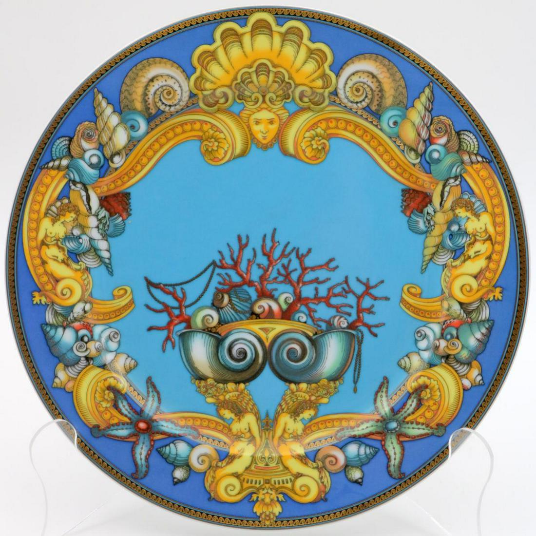 Rosenthal Versace "Les Tresors de la Mer" Porcelain: Rosenthal Versace "Les Tresors de la Mer" Porcelain Charger. Measures - 12 1/4" diameter.