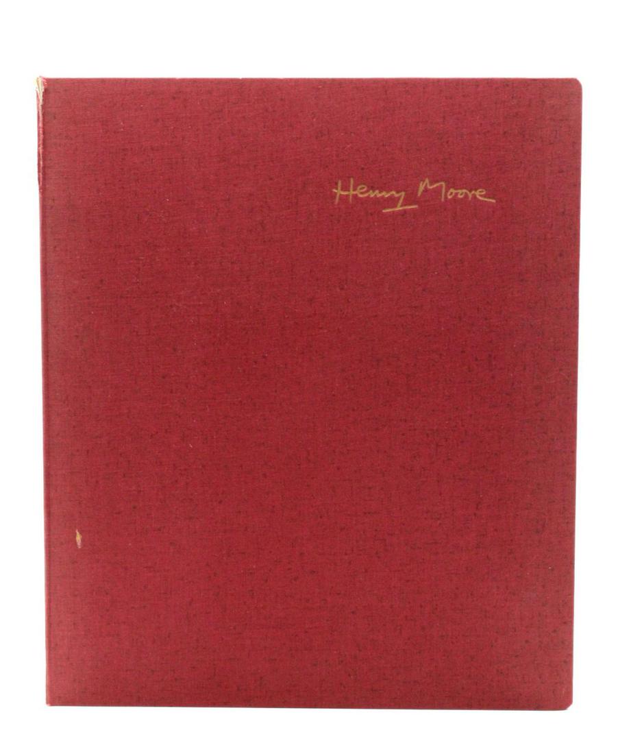 Henry Moore (1898-1986): Shelter Sketch Book: Henry Moore Shelter-Sketch-Book, #112/180, contains 80 facsimile collotypes and one original lithograph by the artist, editors, Marlborough Fine Art LTD., London, contained in maroon portfolio slip ca