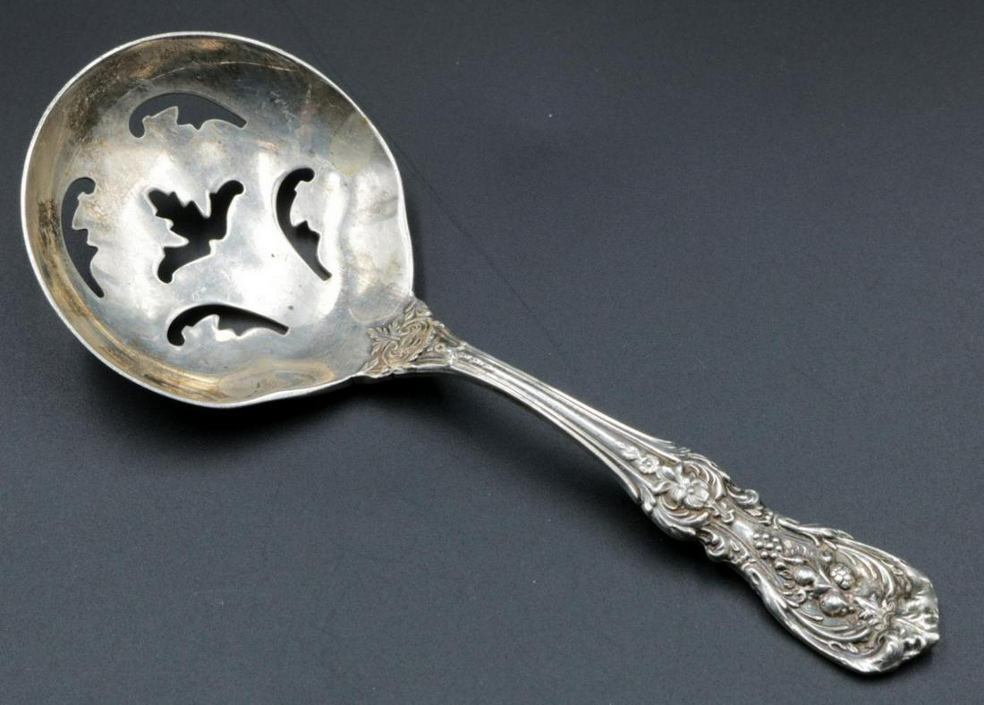 Reed & Barton "Francis I" Sterling Bon Bon Spoon: Reed & Barton "Francis 1st" Sterling Silver Pierced Bon Bon Spoon. Measures - 4 3/4" long. Weight - 28.3 grams. Francis 1st is an American sterling silver tableware pattern, introduced in 1906, named 