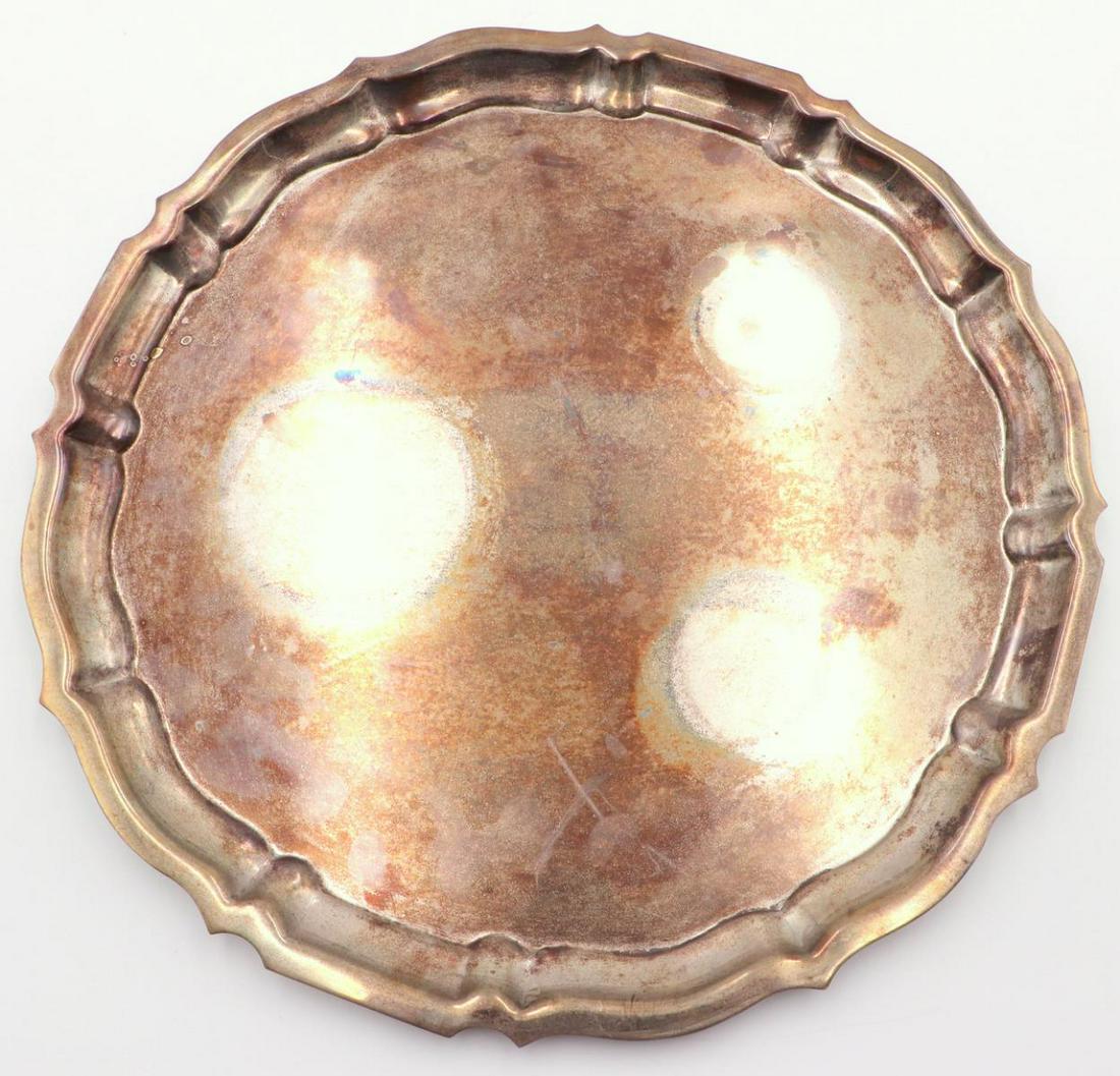 Cartier "Chippendale" Sterling Silver Tray: Vintage Cartier "Chippendale" #42612 Sterling Silver Tray. Measures - 12 1/8" wide. Weight - 26.135 troy oz.
