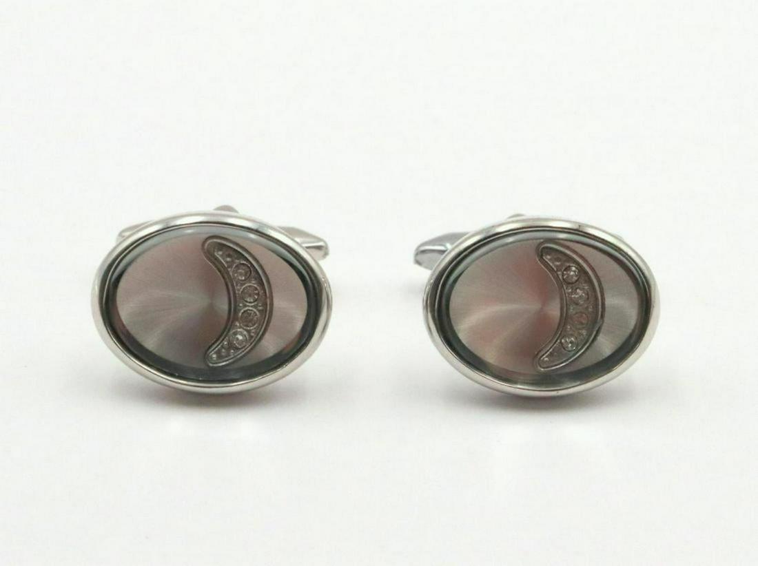 Montblanc Stainless Steel Cufflinks: Montblanc Stainless Steel Cufflinks.