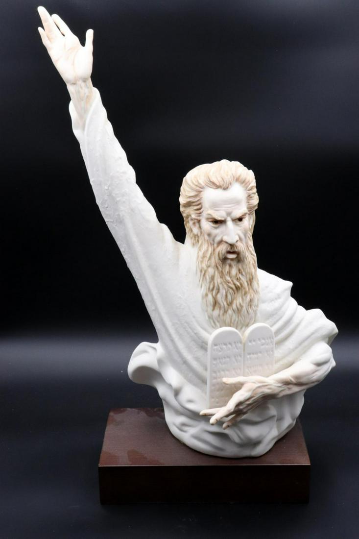 Cybis Bisque "Moses" Sculpture: Cybis Bisque "Moses" Sculpture. Measures - 19 1/2" high x 11" wide.