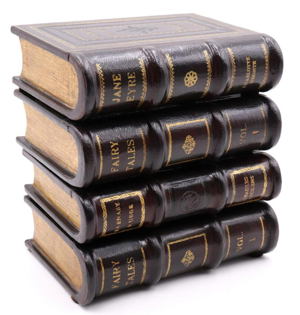 4 Pc. Maitland Smith Stash Box Books: 4 Pc. Maitland Smith Stash Box Books. Measures - 6 1/2" long x 4 1/2" wide.
