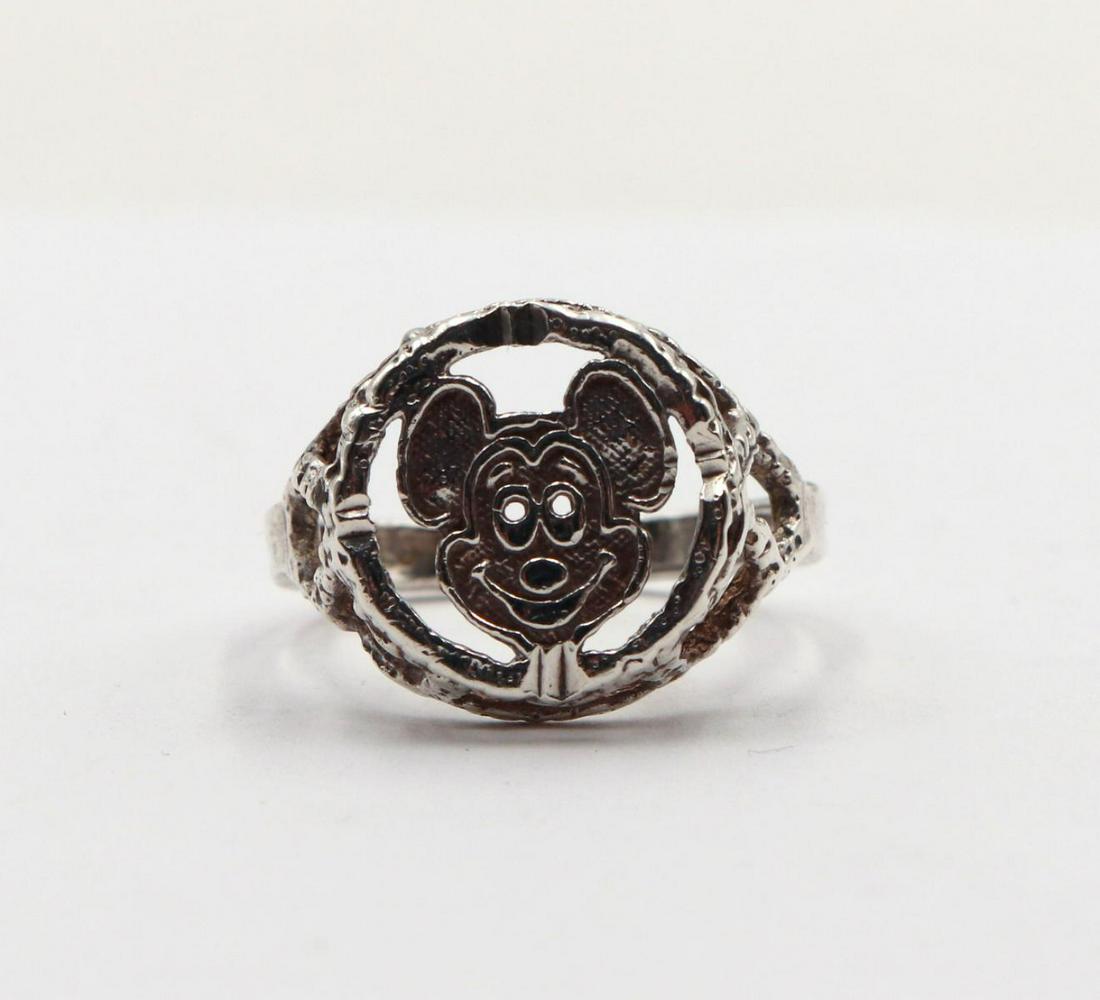 Mickey Mouse Sterling Silver Ring: Mickey Mouse Sterling Silver Ring. Size - 7. Weight - 2.6 grams.