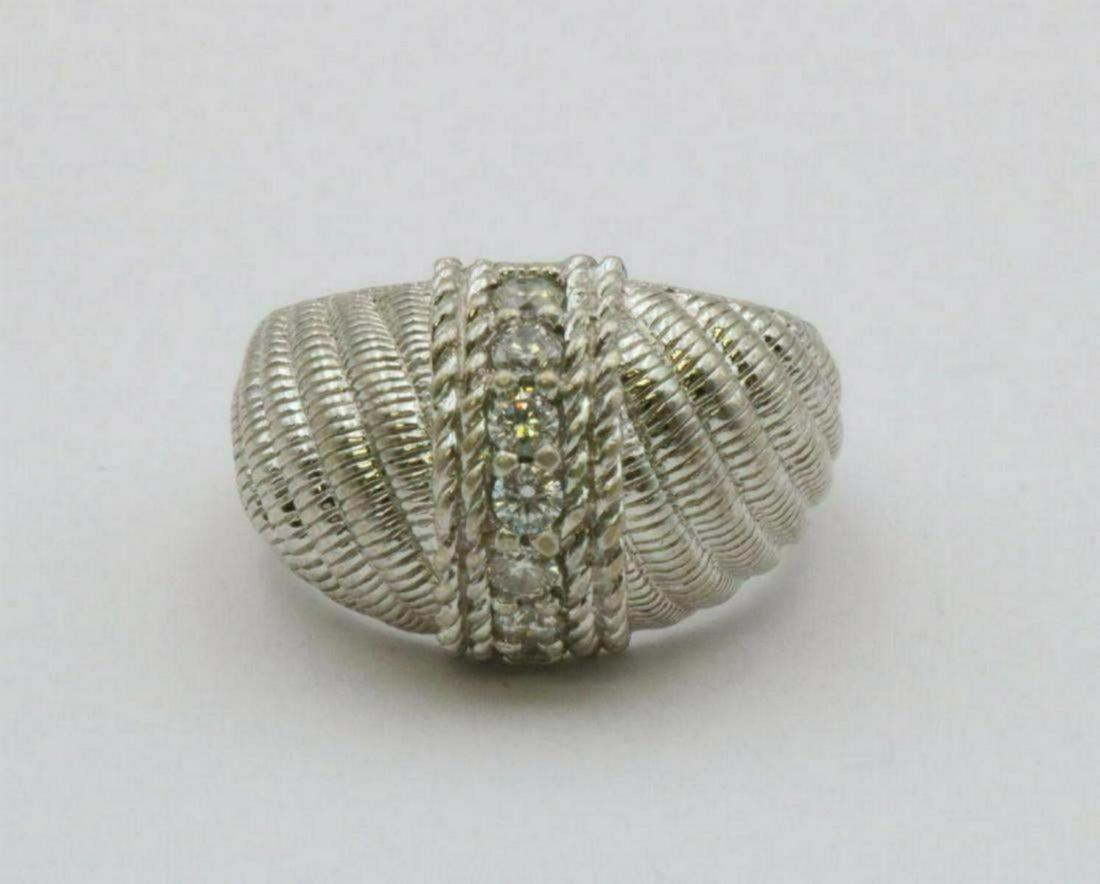 Judith Ripka Sterling Silver Ring: Judith Ripka Sterling Silver Ring. Size - 9. Weight - 14.4 grams.