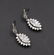 14Kt White Gold Marquise Diamond Drop Earrings - 2