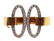 18Kt Yellow Gold Double Oval Diamond Bangle