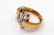18Kt Yellow Gold Double Oval Diamond Bangle - 3