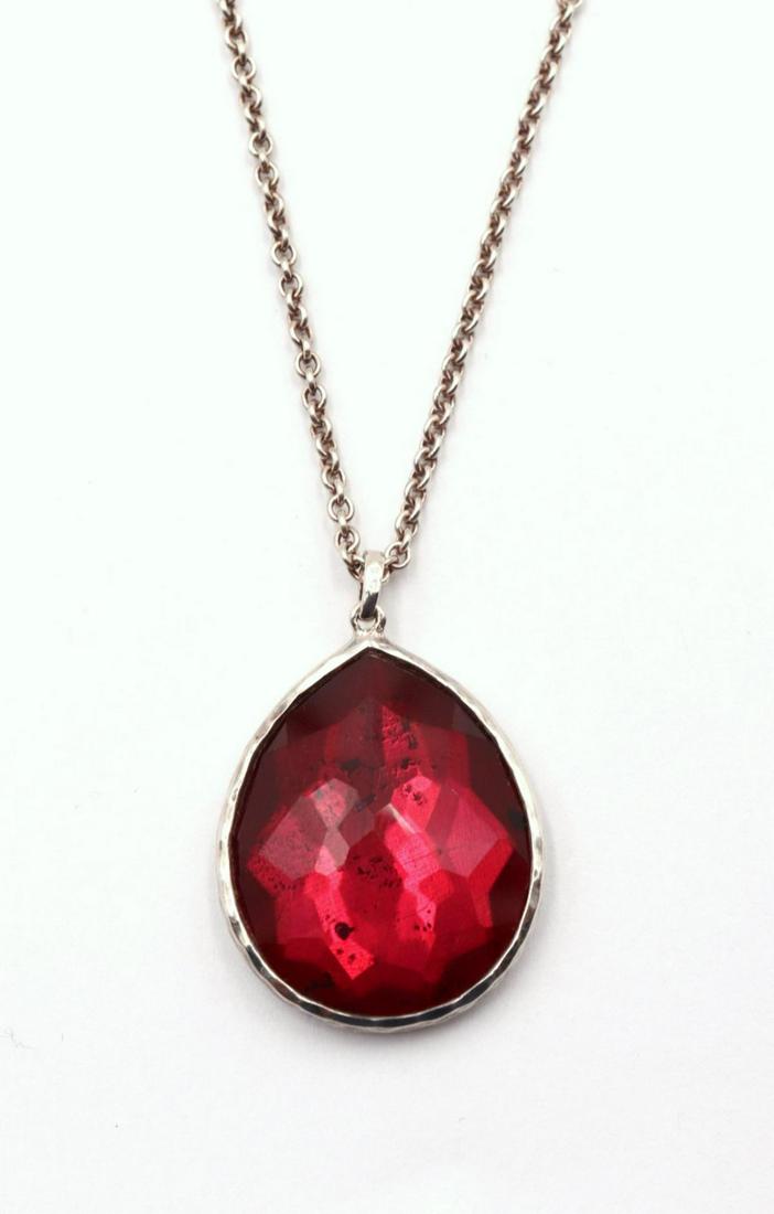 Ippolita Sterling & Semi-Precious Stone Necklace: Ippolita Sterling Silver & Semi-Precious Stone Necklace. Measures approx. - 18" long. Weight - 12.3 grams.