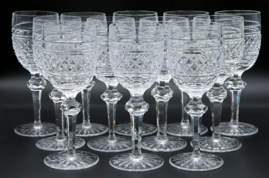 12 Waterford "Castletown" Crystal Claret Wine Glasses: 12 Pc. Waterford "Castletown" Crystal Claret Wine Glasses. Measures approx. - 7" high.