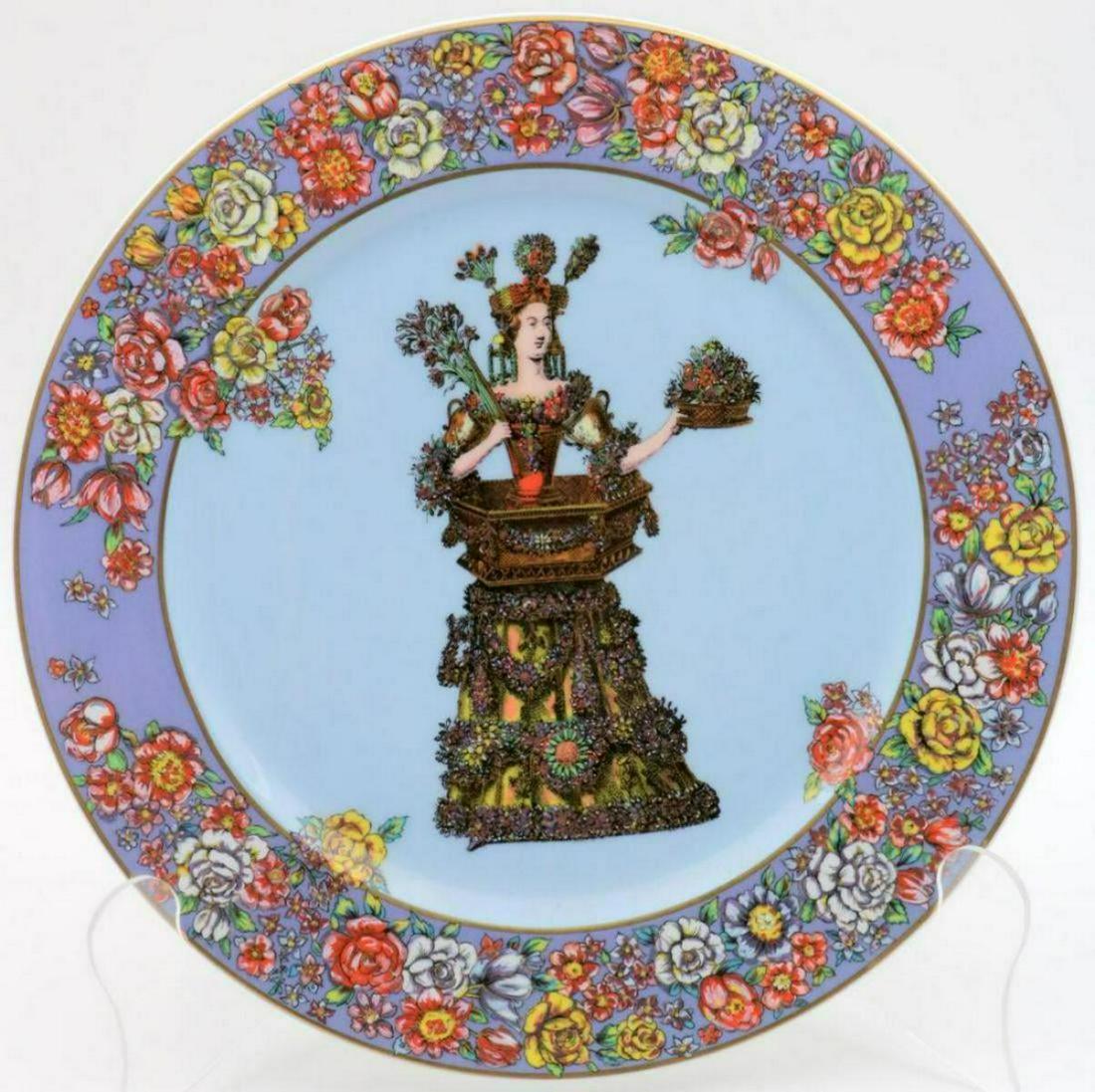 Rosenthal Versace "Summer" Porcelain Charger: Rosenthal Versace "Summer" Porcelain Charger. Measures - 12 1/4" diameter.