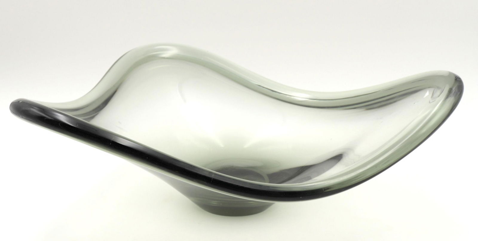 Vintage Holmegaard Art Glass Bowl: Vintage Holmegaard Art Glass Bowl. Measures approx. - 5 1/2" high x 16 1/4" wide.