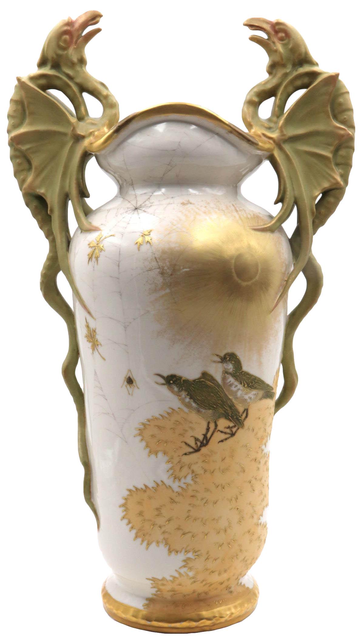 Rare Eduard Stellmacher Amphora Dragon Vase Nov 09, 2020 Antiques & Art International in FL