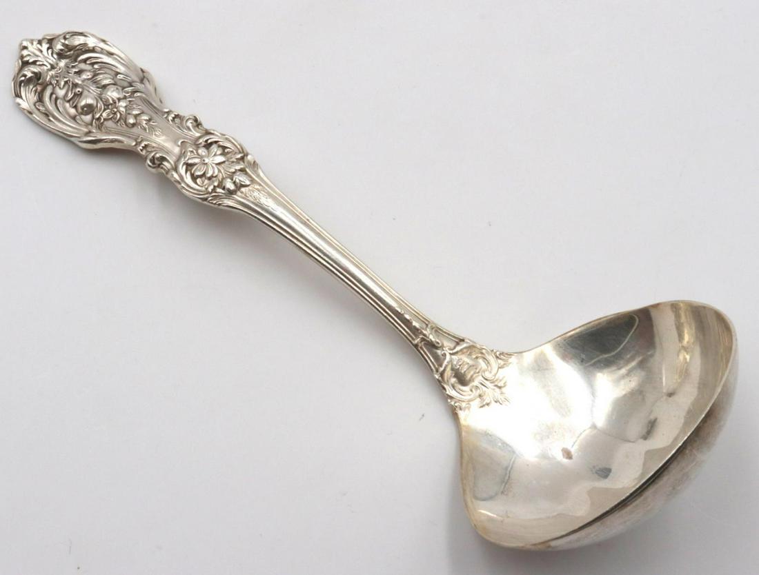 Reed & Barton "Francis I" Sterling Ladle: Reed & Barton "Francis 1st" Sterling Silver Ladle. Measures approx. - 7" long. Weight - 2.69 troy oz. Francis 1st is an American sterling silver tableware pattern, introduced in 1906, named after King