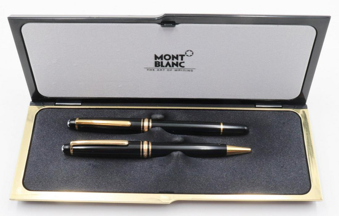 Montblanc Ball Point Pen Set: Mont Blanc Ball Point Pen Set. With original box. Measures approx. - 5 1/2" long.