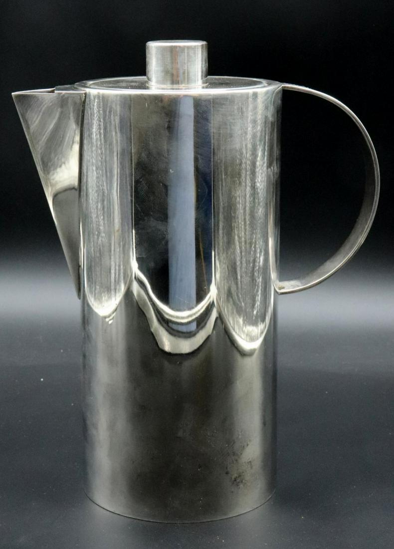Calvin Klein Swid Powell Sterling Pitcher: Modernist Calvin Klein Swid Powell Sterling Silver Pitcher. Measures approx. - 9" high x 7 1/4" wide. Weight - 33.795 troy oz.