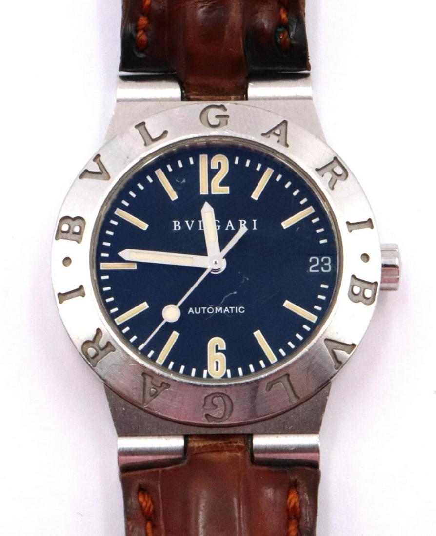 Bvlgari "Diagono" Stainless Steel Watch: Bvlgari "Diagono" Stainless Steel Watch. Measures approx. - 7 1/2" long.