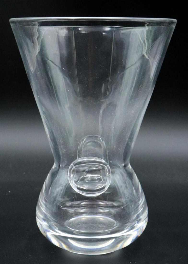 Steuben Crystal Vase: Steuben Crystal Vase. Measures approx. - 6 1/4" high x 4 1/4" diameter.